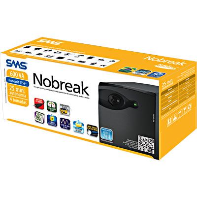 No-break Net station ust 600va 4t 115v mono black NT SMS